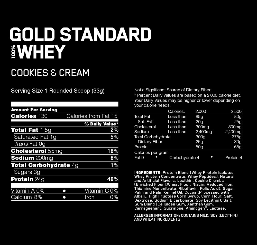 On gold standard 100% whey 909g - dietechfitness