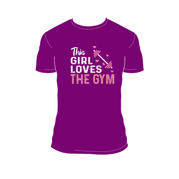 t-shirt fitness 100% coton Col rond et manches courtes
